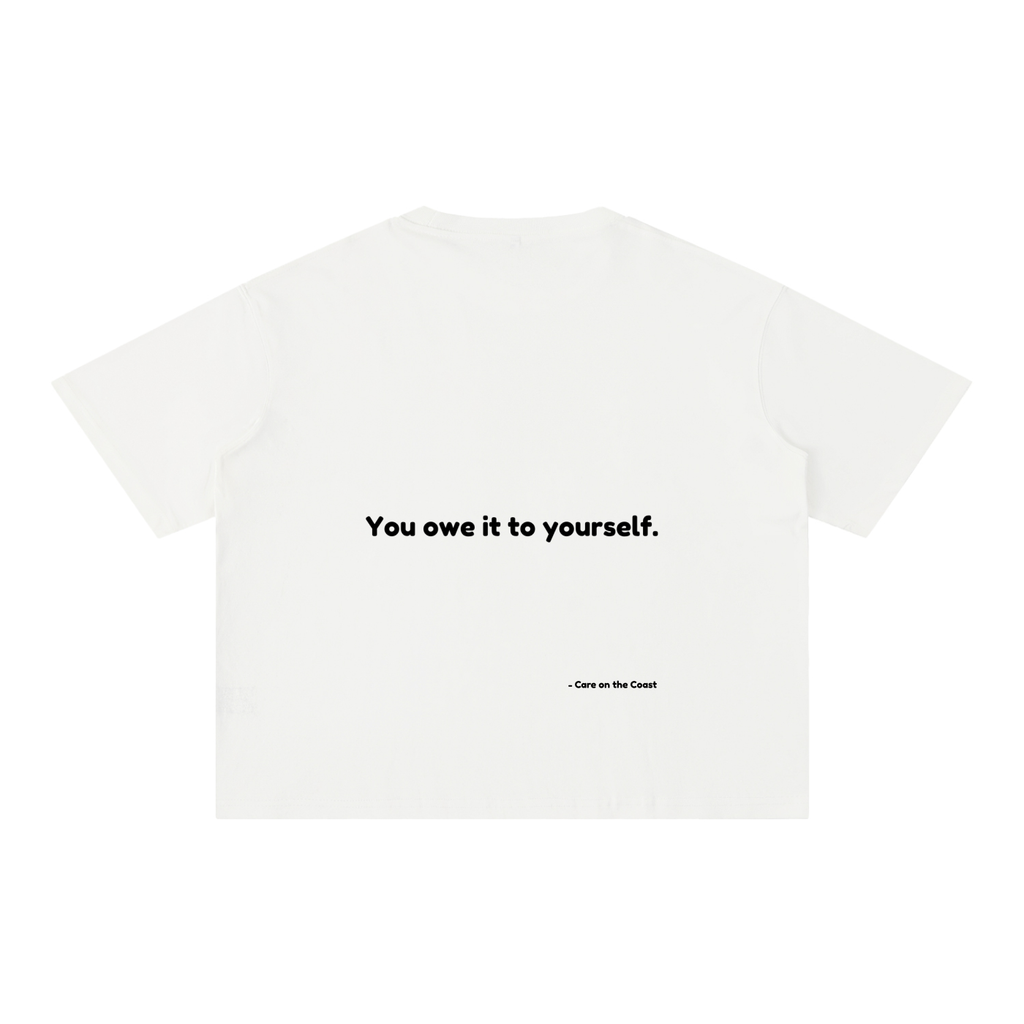 100% cotton | Mineral Wash Boxy Cotton T-Shirt | You owe it to yourself