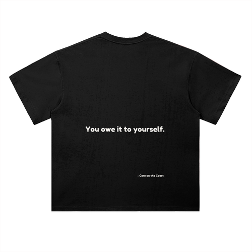 100% cotton | Unisex Heavyweight Drop Shoulder Cotton T-Shirt | You owe it to yourself