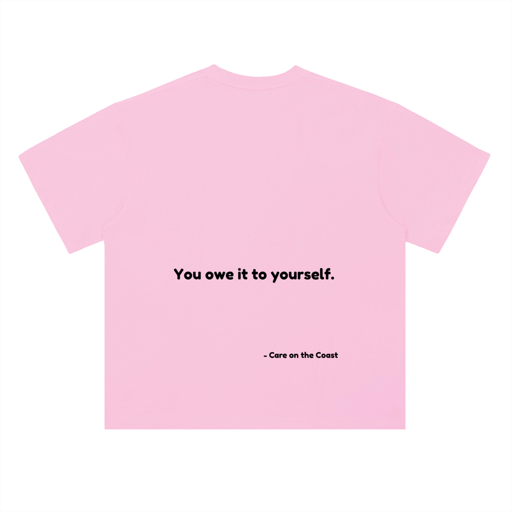100% cotton | Unisex Heavyweight Drop Shoulder Cotton T-Shirt | You owe it to yourself