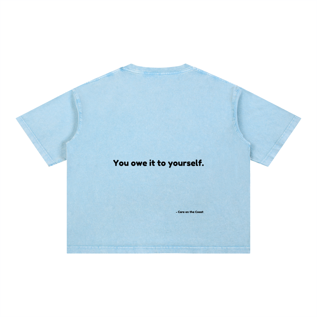 100% cotton | Mineral Wash Boxy Cotton T-Shirt | You owe it to yourself