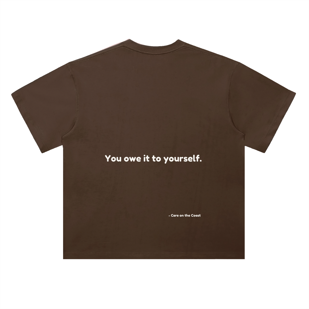 100% cotton | Unisex Heavyweight Drop Shoulder Cotton T-Shirt | You owe it to yourself