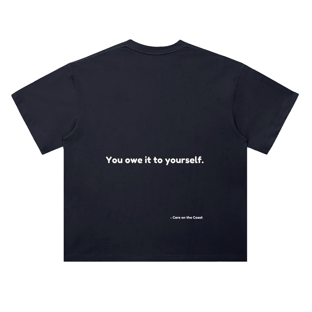 100% cotton | Unisex Heavyweight Drop Shoulder Cotton T-Shirt | You owe it to yourself