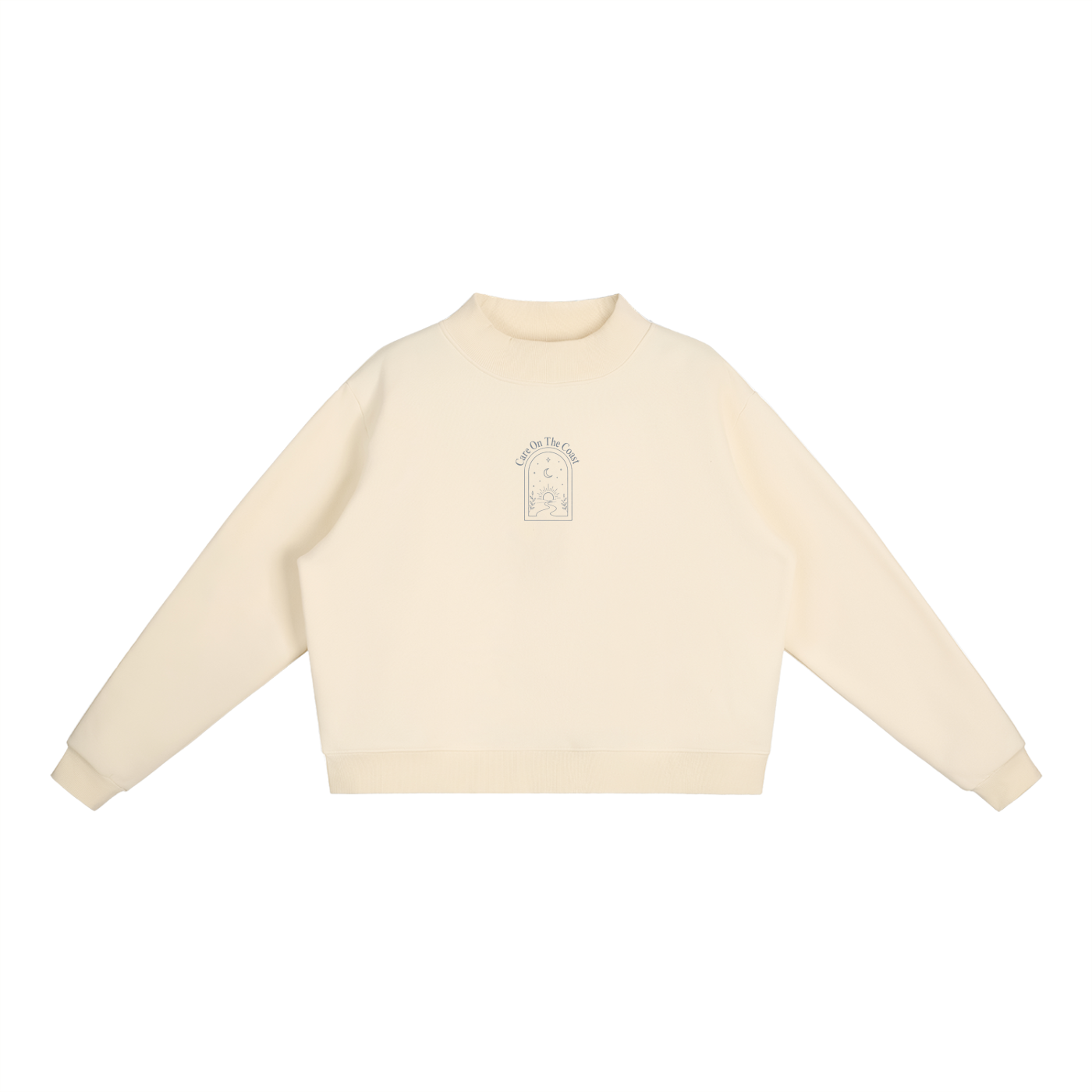 Essential Fleece Mock-Neck Crew Sweatshirt | To the person behind me, I hope you know this world is brighter because you’re in it.