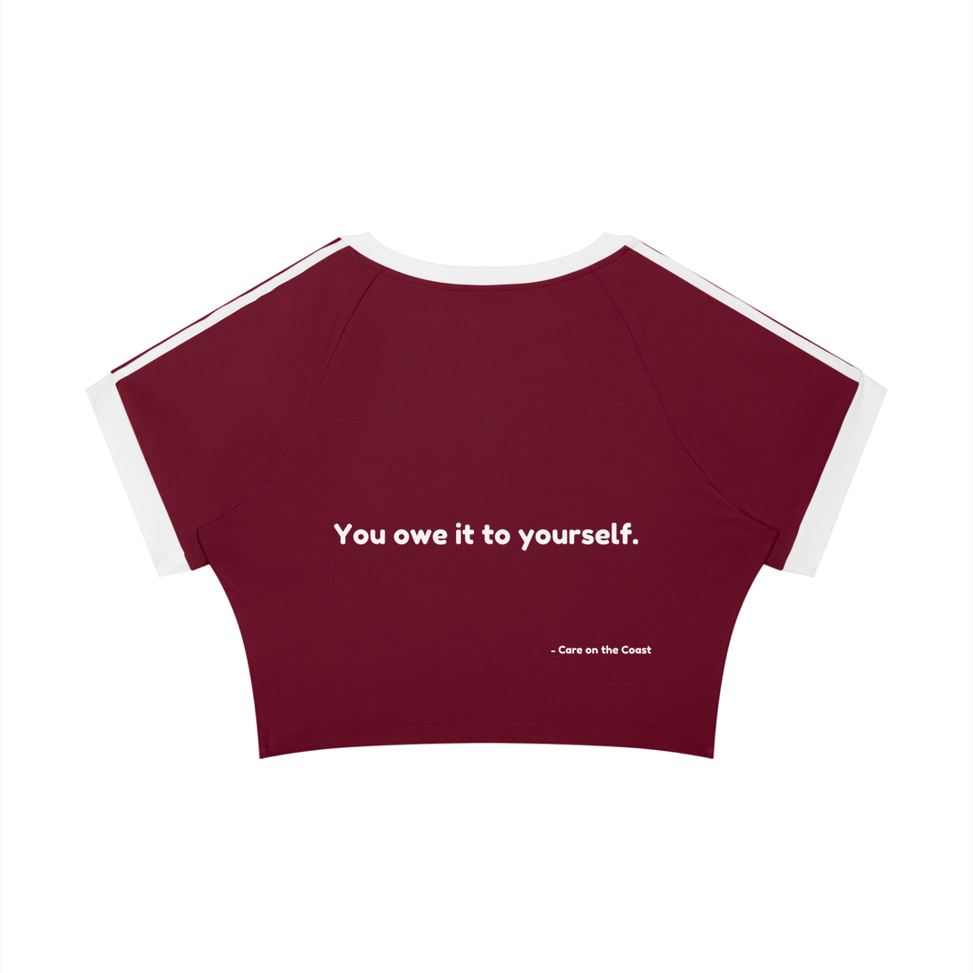 Women’s Raglan Crop T-Shirt | You owe it to yourself |