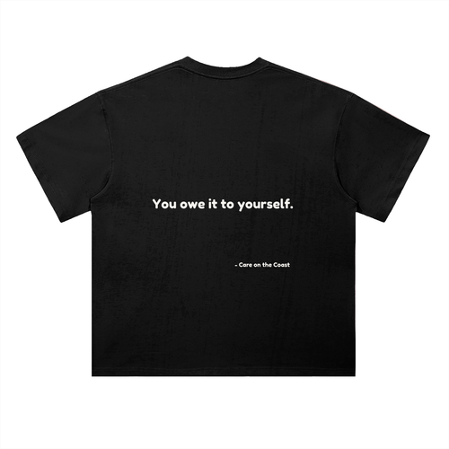 100% cotton | Unisex Heavyweight Drop Shoulder Cotton T-Shirt | You owe it to yourself