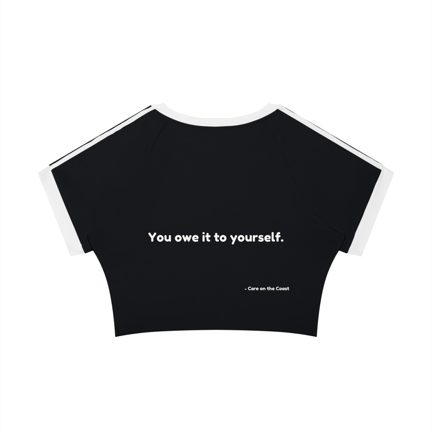 Women’s Raglan Crop T-Shirt | You owe it to yourself |