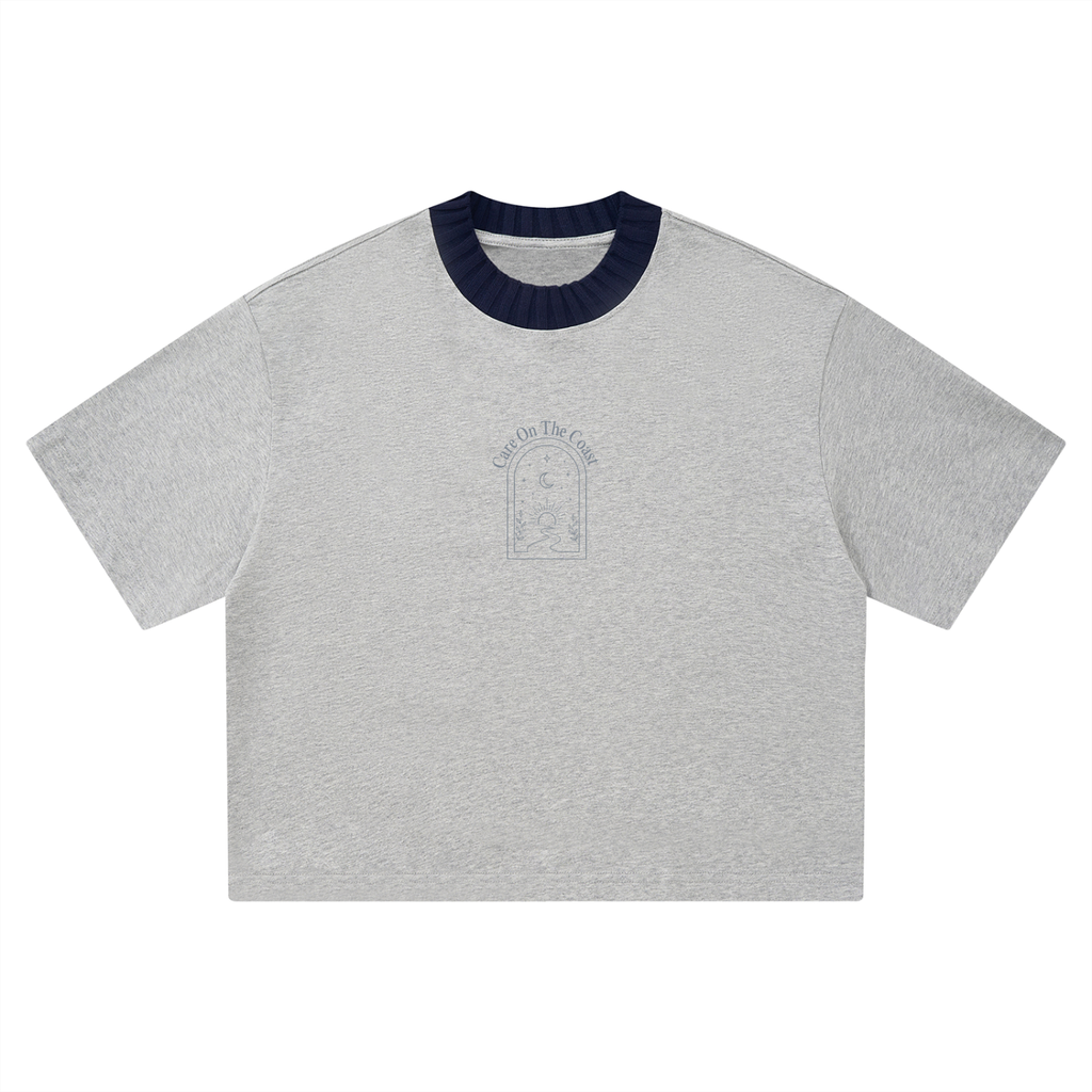 Unisex Heavyweight Boxy T-Shirt | To the person behind me, I hope you know this world is brighter because you are in it"