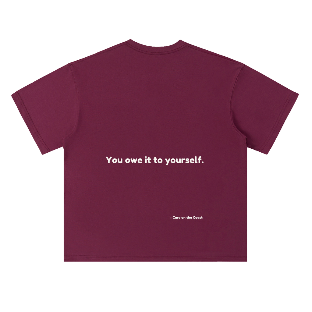 100% cotton | Unisex Heavyweight Drop Shoulder Cotton T-Shirt | You owe it to yourself