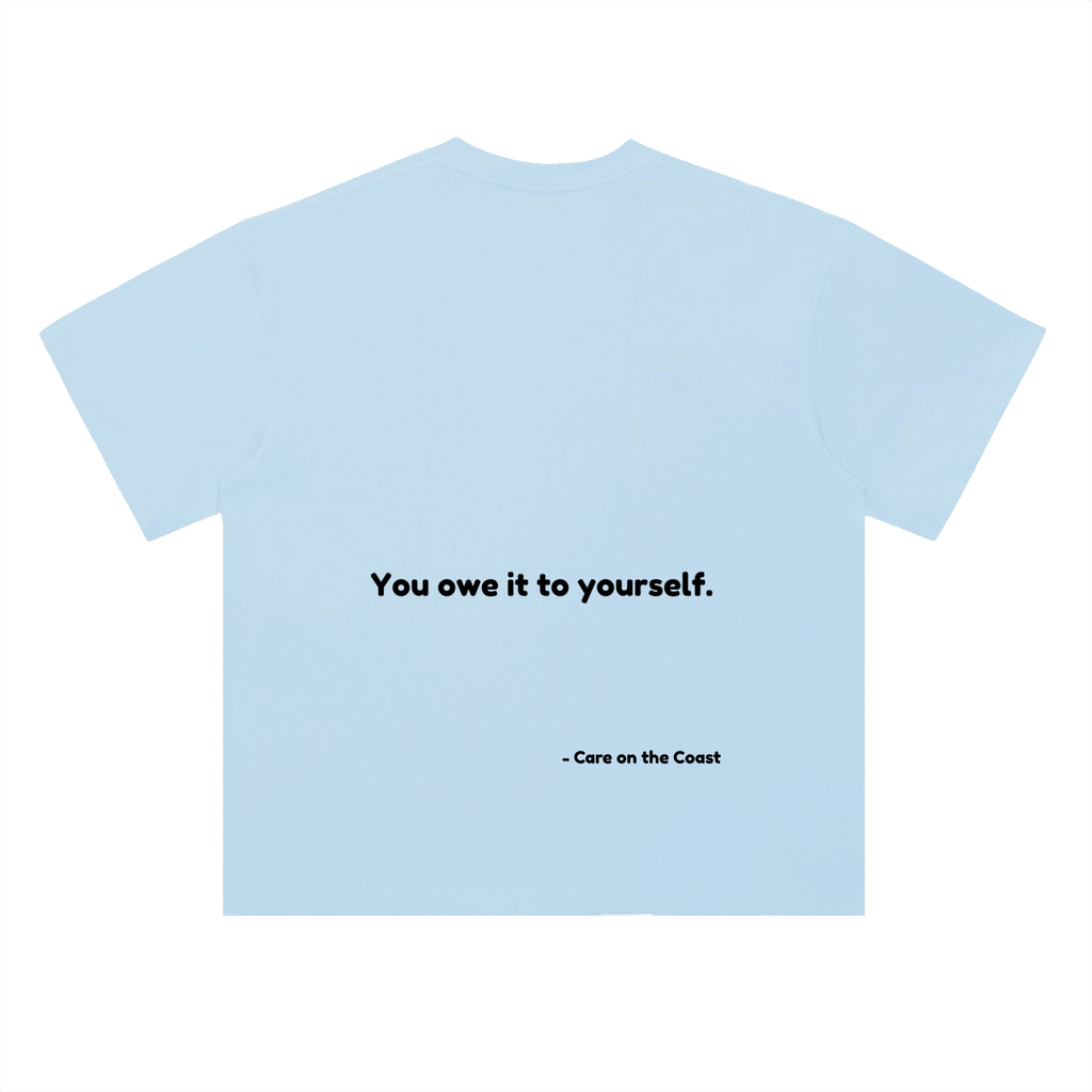 100% cotton | Unisex Heavyweight Drop Shoulder Cotton T-Shirt | You owe it to yourself