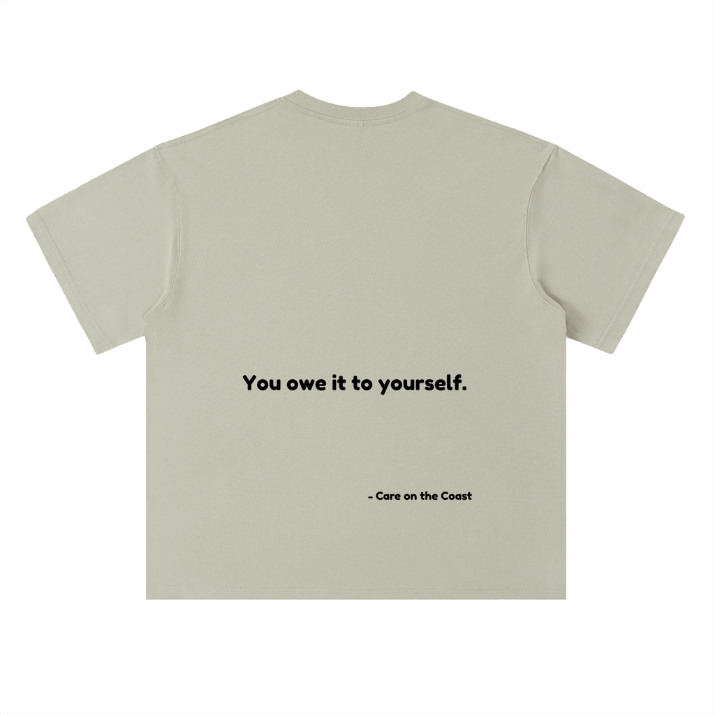 100% cotton | Unisex Heavyweight Drop Shoulder Cotton T-Shirt | You owe it to yourself