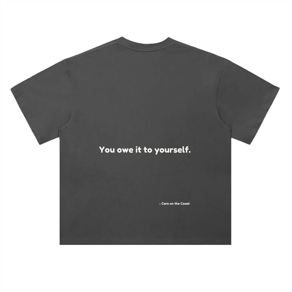 100% cotton | Unisex Heavyweight Drop Shoulder Cotton T-Shirt | You owe it to yourself