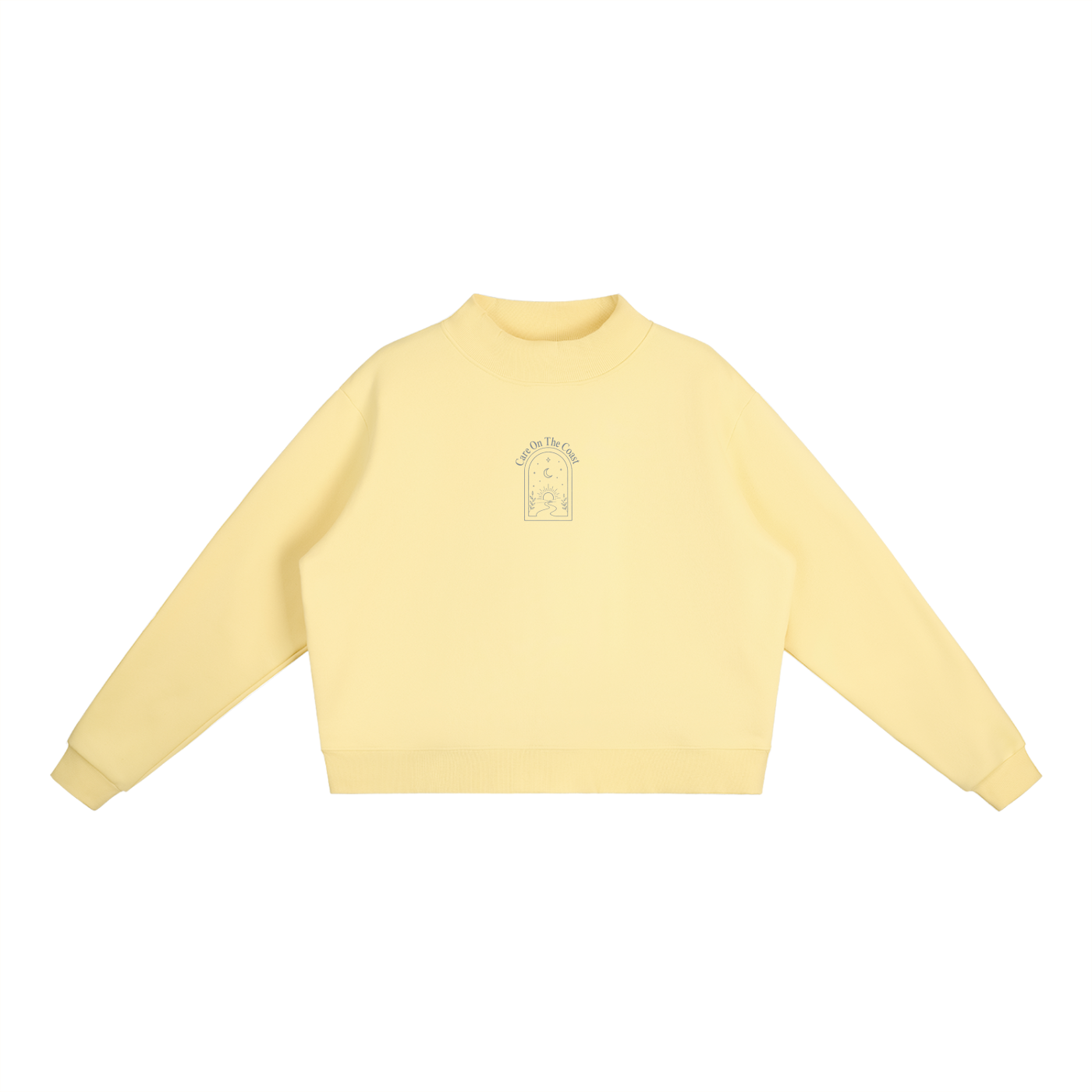 Essential Fleece Mock-Neck Crew Sweatshirt | To the person behind me, I hope you know this world is brighter because you’re in it.