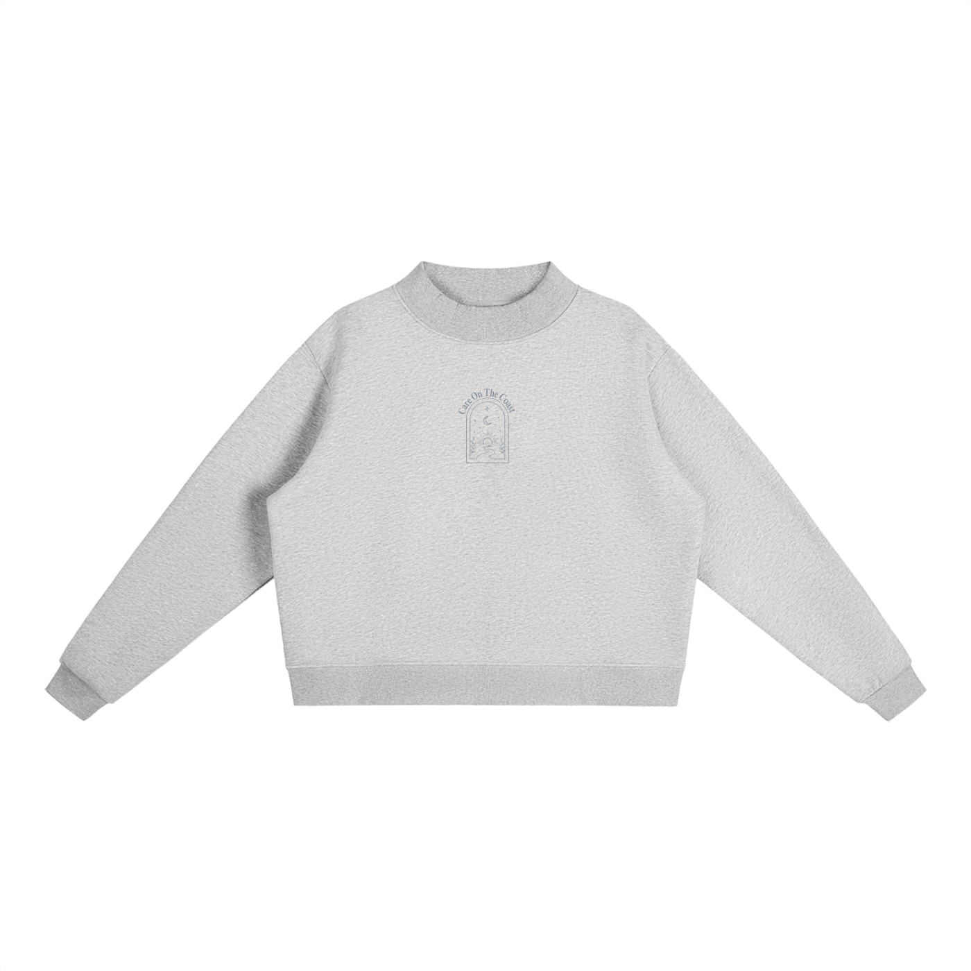 Essential Fleece Mock-Neck Crew Sweatshirt | To the person behind me, I hope you know this world is brighter because you’re in it.