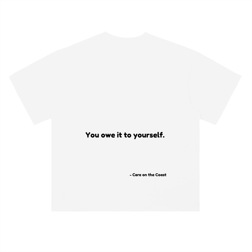 100% cotton | Unisex Heavyweight Drop Shoulder Cotton T-Shirt | You owe it to yourself