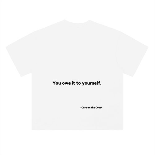 100% cotton | Unisex Heavyweight Drop Shoulder Cotton T-Shirt | You owe it to yourself