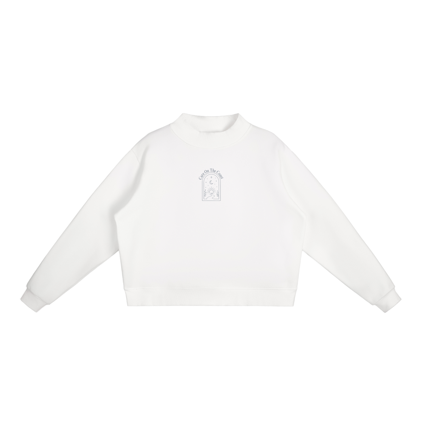 Essential Fleece Mock-Neck Crew Sweatshirt | To the person behind me, I hope you know this world is brighter because you’re in it.