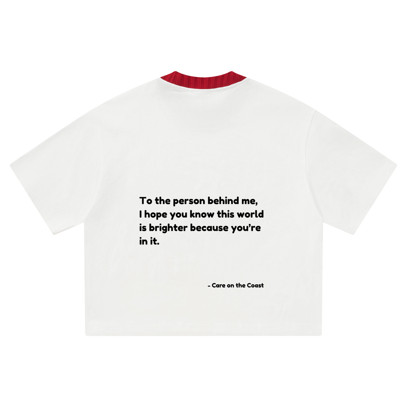 Unisex Heavyweight Boxy T-Shirt | To the person behind me, I hope you know this world is brighter because you are in it"