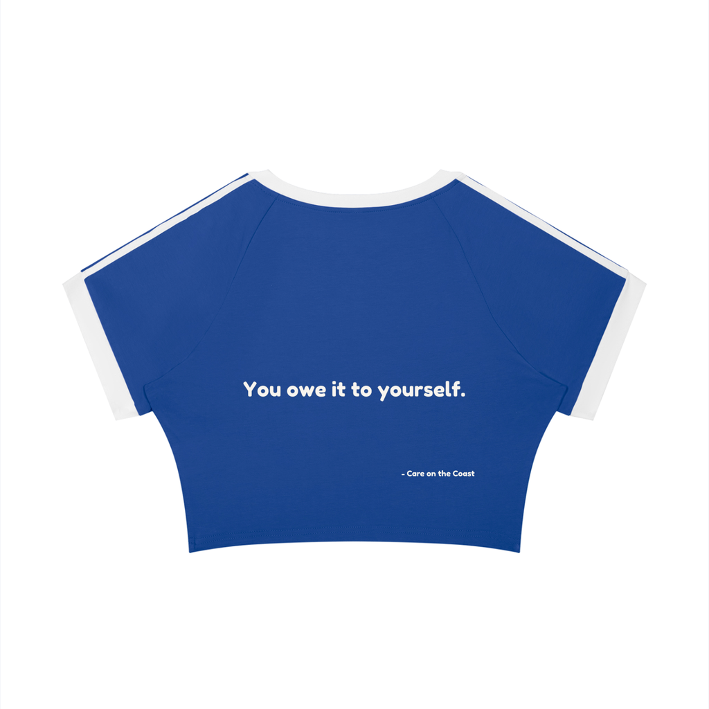 Women’s Raglan Crop T-Shirt | You owe it to yourself |